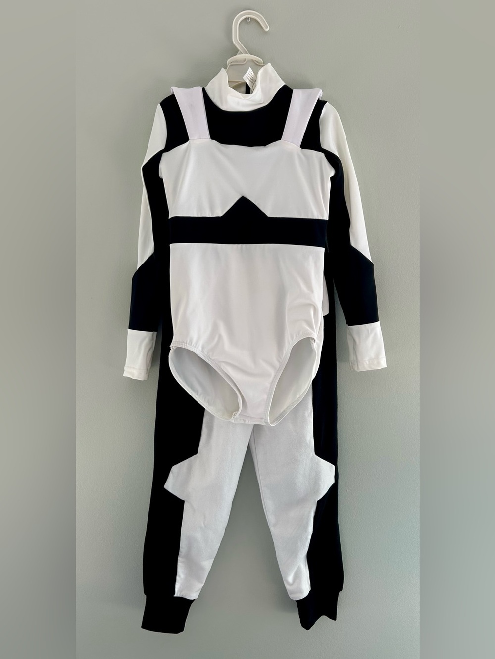 Weissman Black and White Kids Storm Trooper Bodysuit with Pants